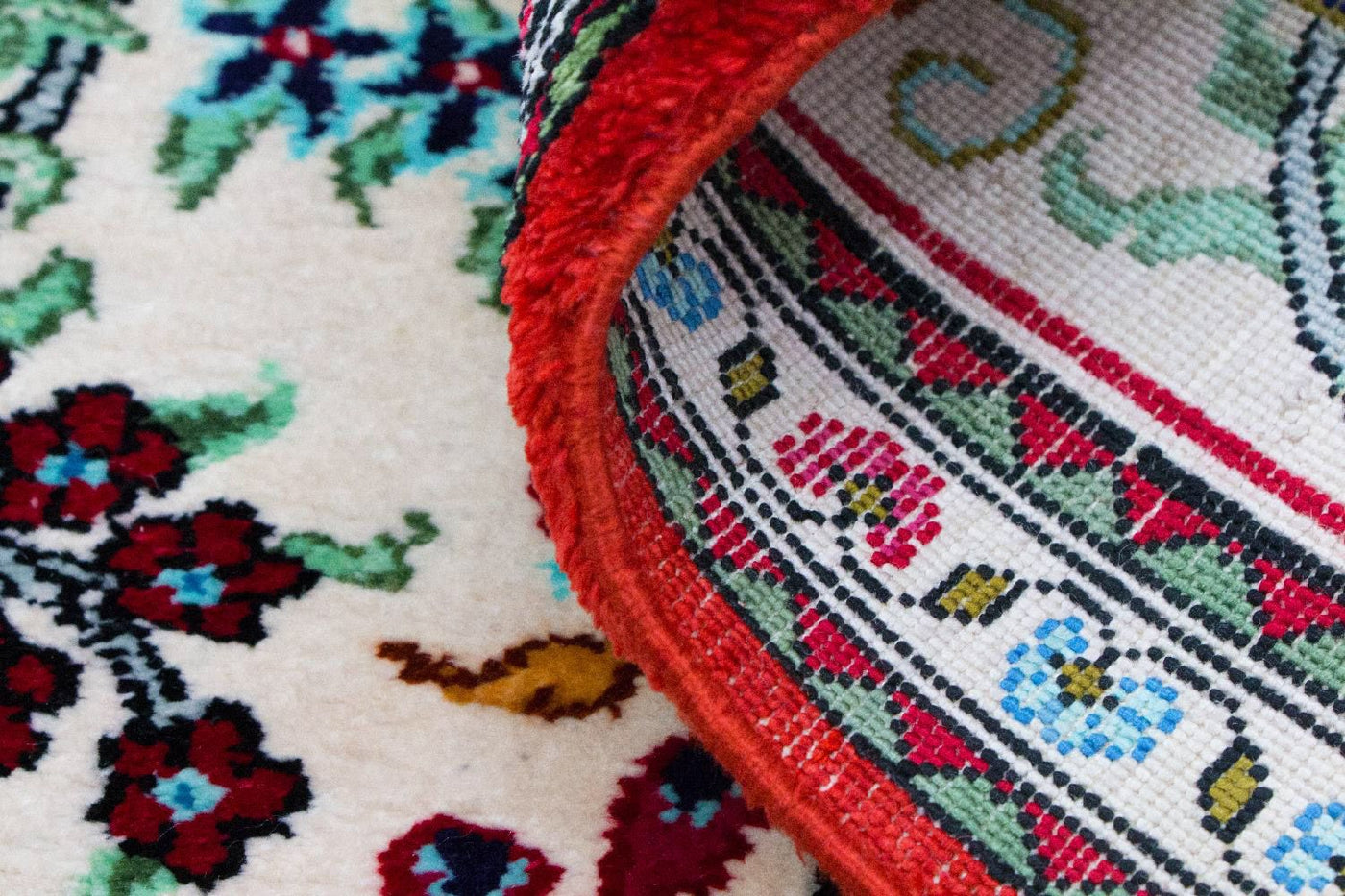 Qom silke Tæppe 77x57cm - Persisk tæppe