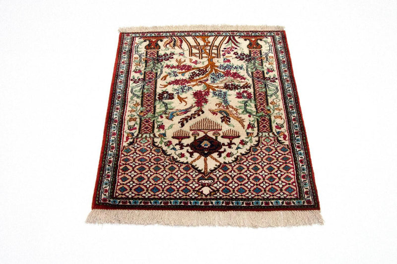 Silketæppe - Ghom Silk - Premium - 77 x 57 cm - beige