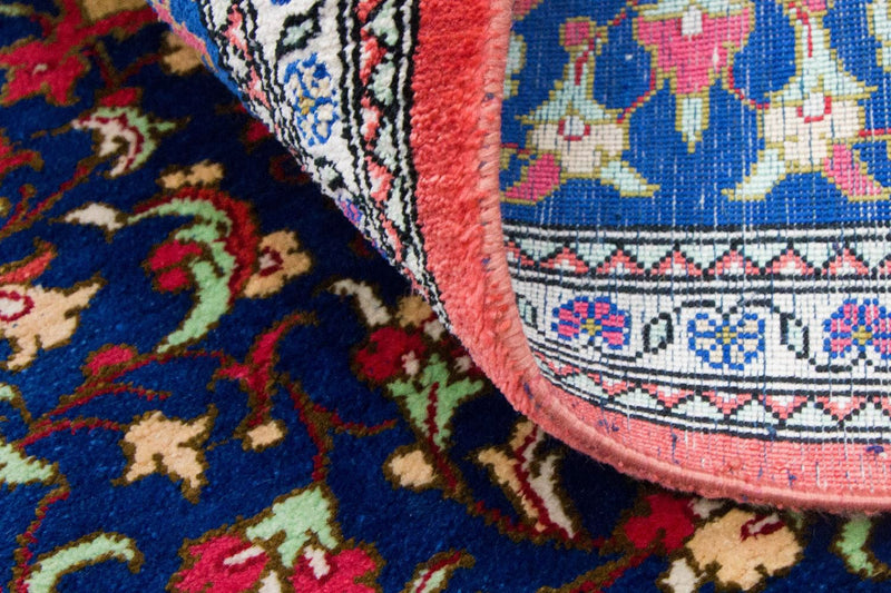 Silketæppe - Ghom Silk - Premium - 75 x 56 cm - blå