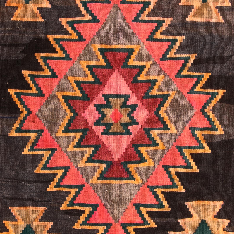 Løber Kelim-tæppe - gammelt - 335 x 150 cm - flerfarvet