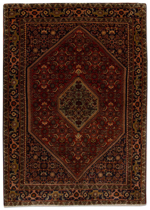 Persisk tæppe - Bijar - 175 x 124 cm - rust