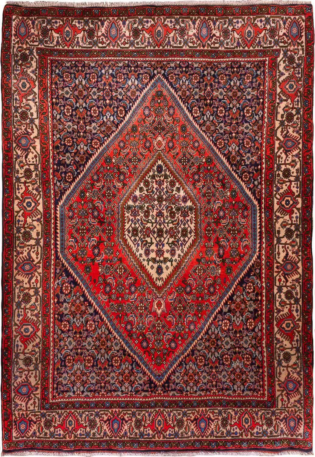 Persisk tæppe - Bijar - 181 x 120 cm - rød