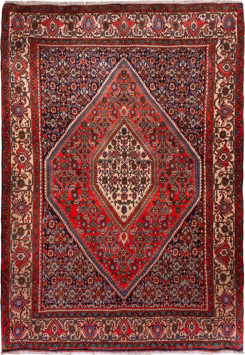 Persisk tæppe - Bijar - 181 x 120 cm - rød