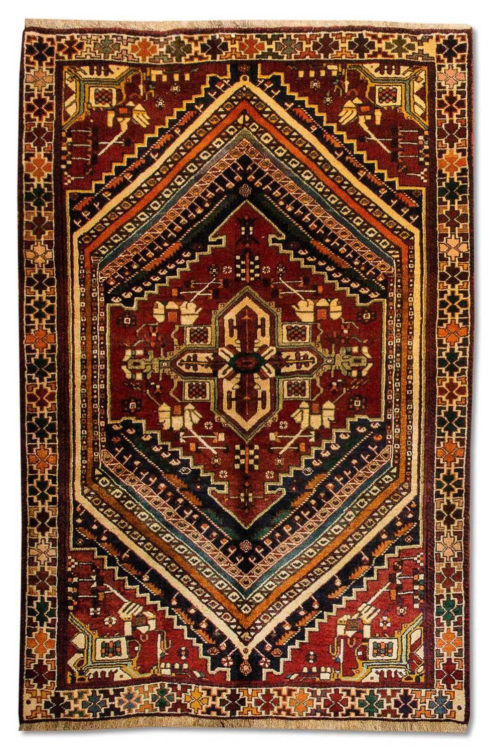 Persisk tæppe - Nomadisk - 212 x 125 cm - blå