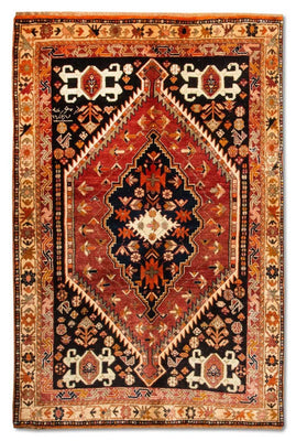 Persisk tæppe - Nomadisk - 209 x 128 cm - blå