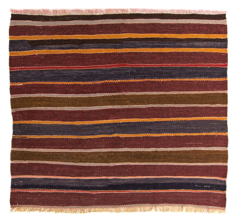 Kelim-tæppe - gammelt firkantet  - 155 x 135 cm - flerfarvet