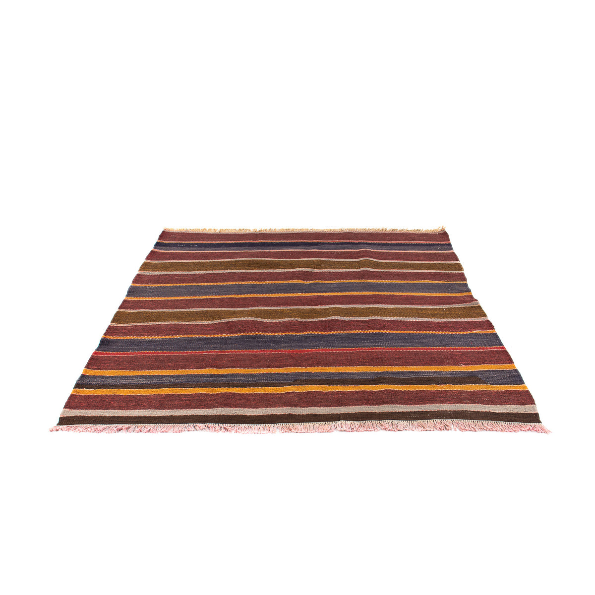 Kelim-tæppe - gammelt firkantet  - 155 x 135 cm - flerfarvet