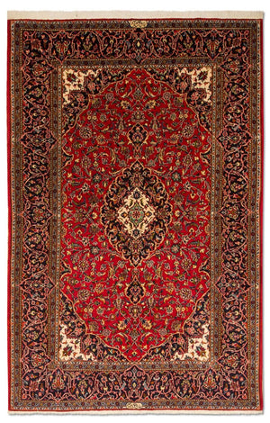 Persisk tæppe - Keshan - 216 x 141 cm - rød