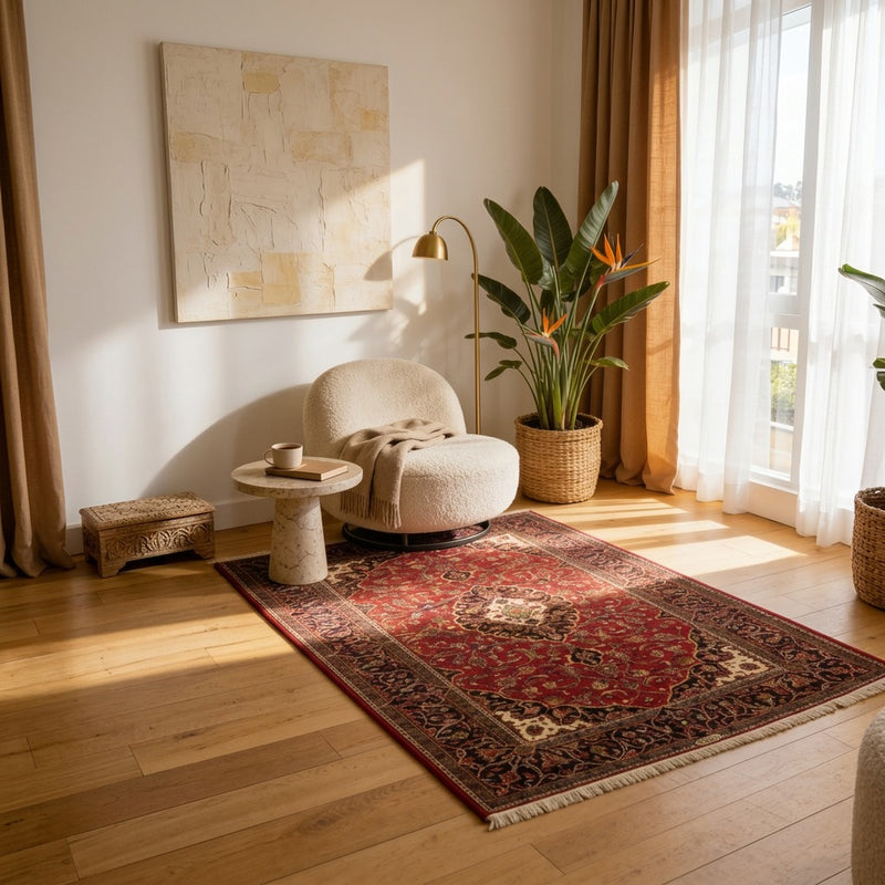 Kashan Tæppe 141x216cm - Persisk tæppe