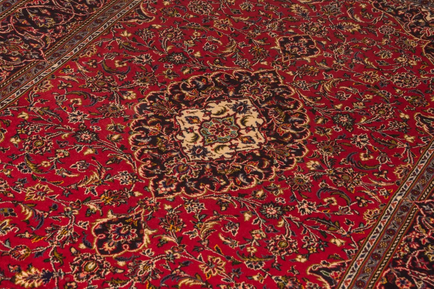 Persisk tæppe - Keshan - 216 x 141 cm - rød