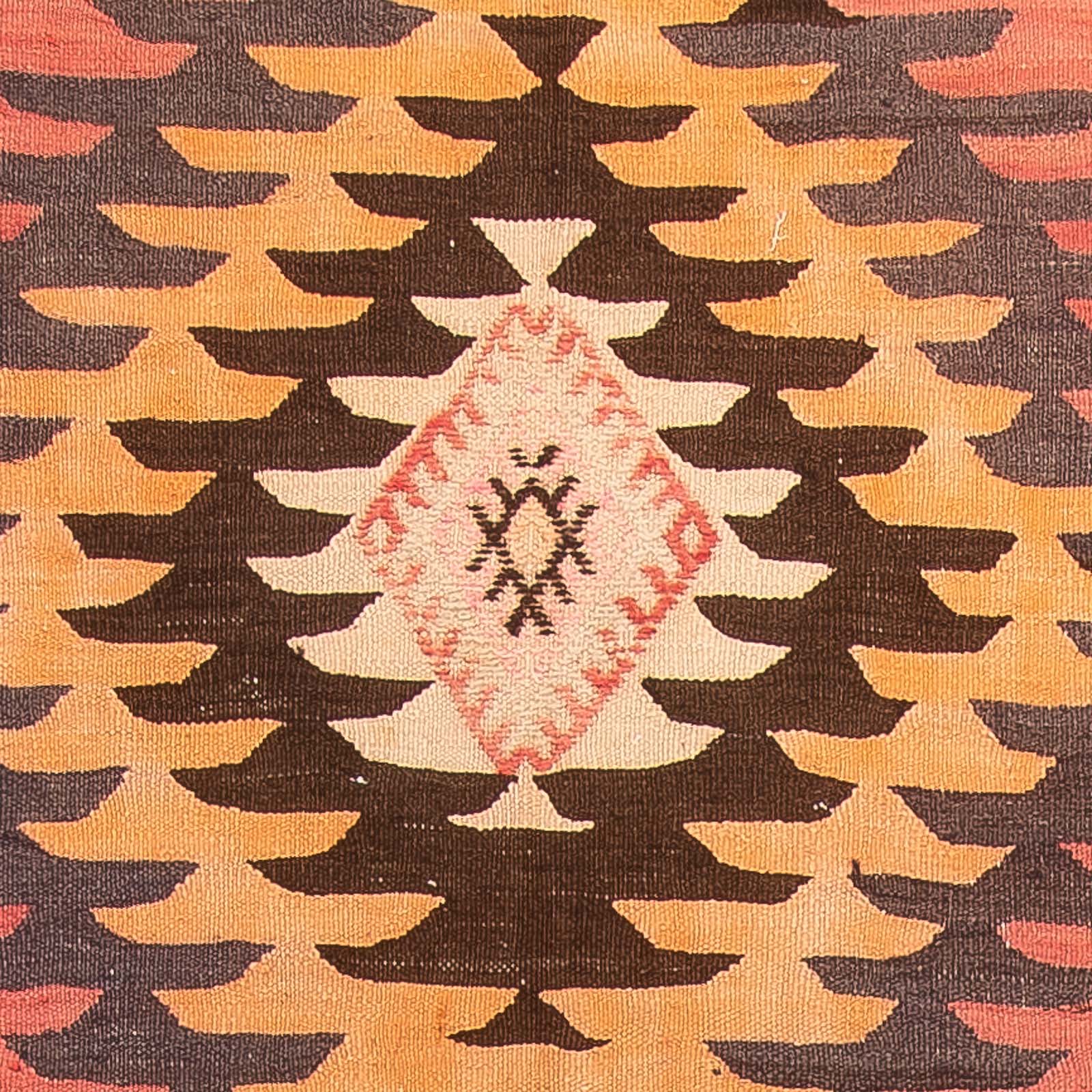 Løber Kelim-tæppe - gammelt - 410 x 160 cm - rust