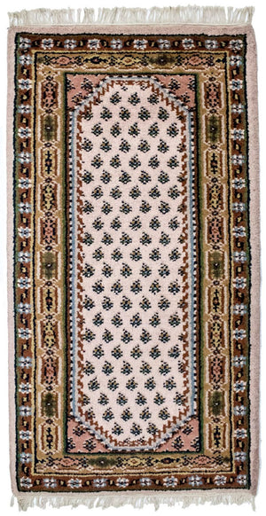 Uldtæppe - 137 x 74 cm - beige