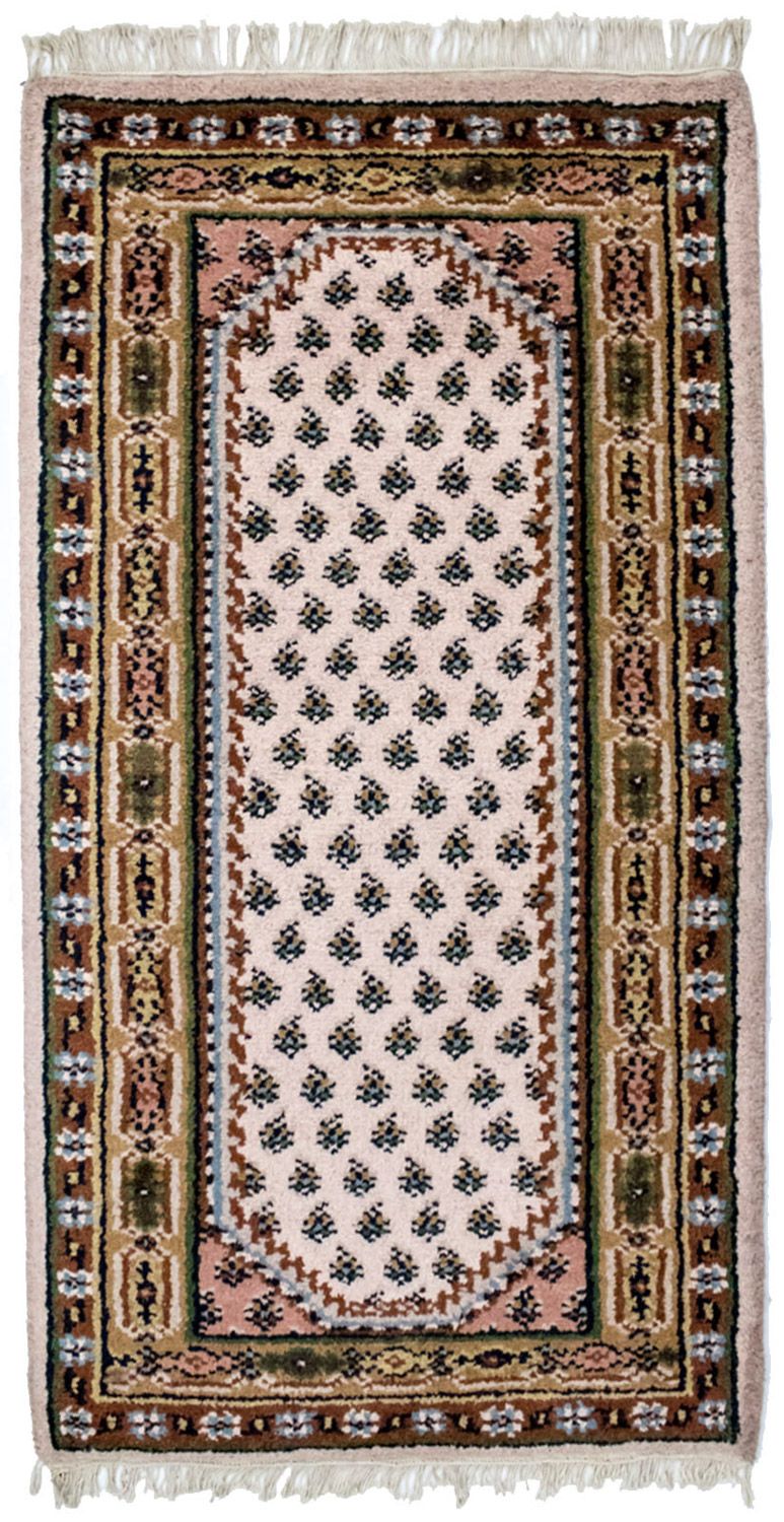 Uldtæppe - 137 x 74 cm - beige
