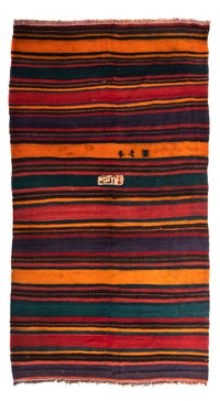 Kelim-tæppe - gammelt - 325 x 180 cm - flerfarvet