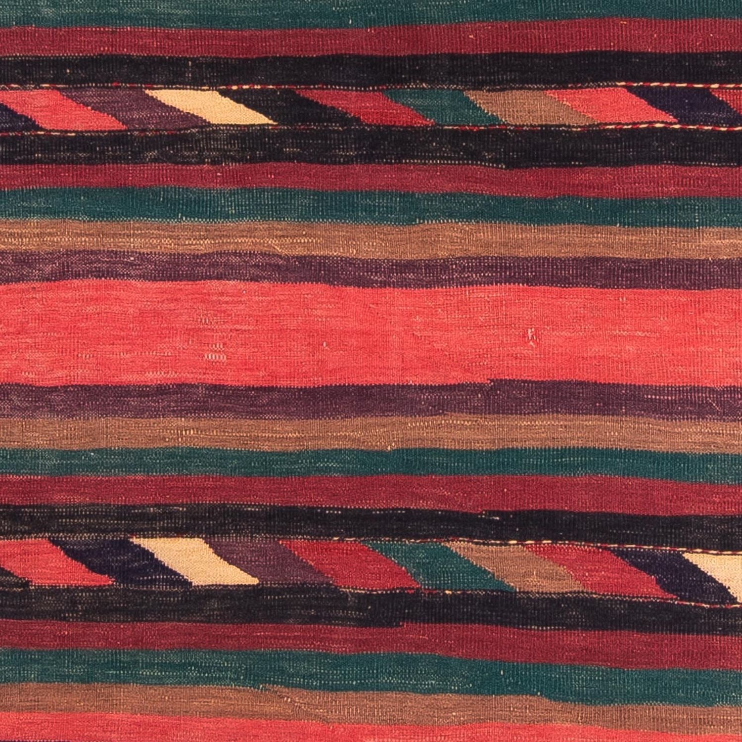 Kelim-tæppe - gammelt - 195 x 160 cm - flerfarvet