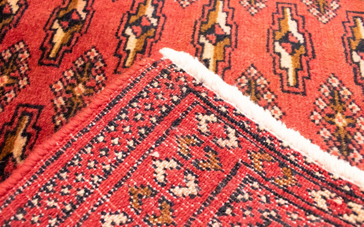 Løber Turkaman-tæppe - 100 x 50 cm - rød