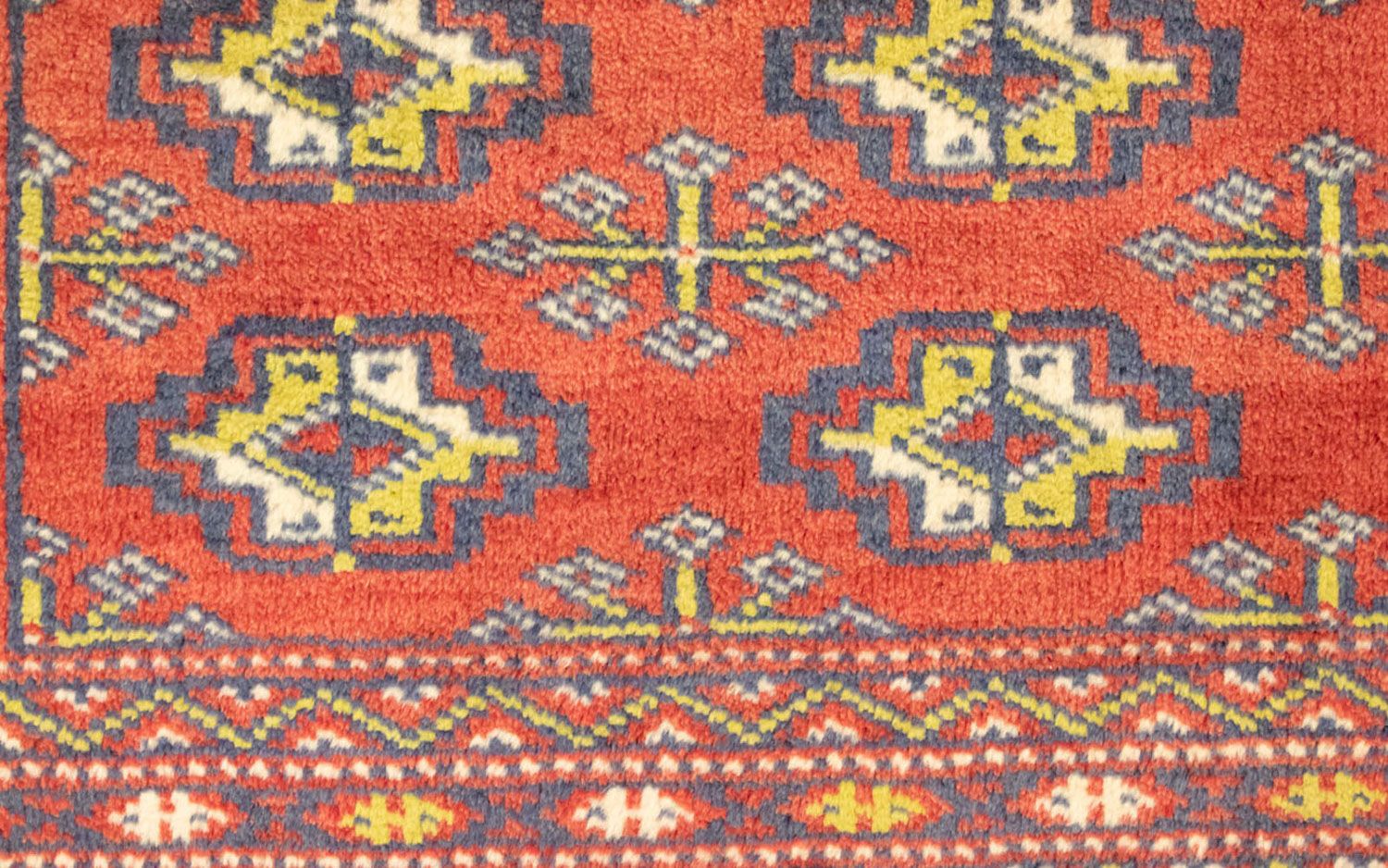 Løber Turkaman-tæppe - 100 x 50 cm - rød