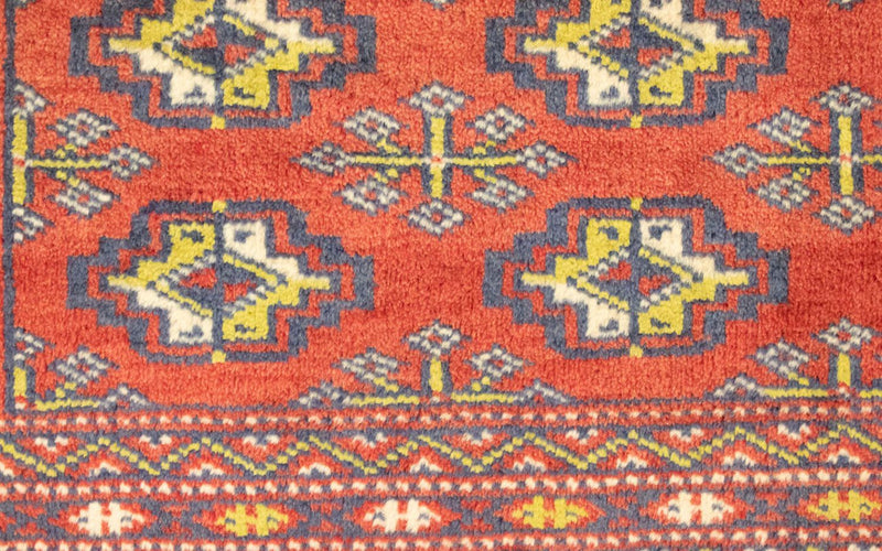 Løber Turkaman-tæppe - 100 x 50 cm - rød
