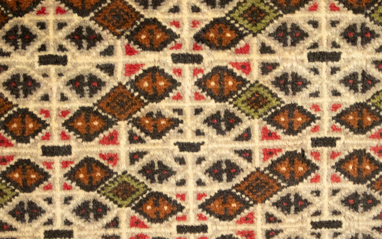 Løber Turkaman-tæppe - 100 x 50 cm - beige
