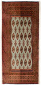 Turkaman-tæppe 100x50cm - Persisk tæppe