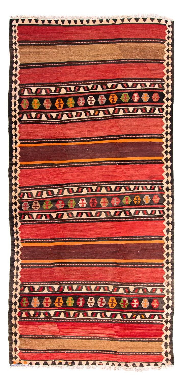 Løber Kelim-tæppe - gammelt - 300 x 145 cm - flerfarvet