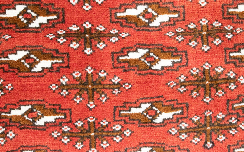 Løber Turkaman-tæppe - 100 x 50 cm - rød