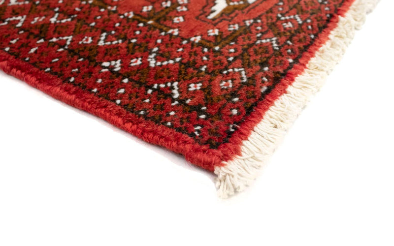 Løber Turkaman-tæppe - 100 x 50 cm - rød
