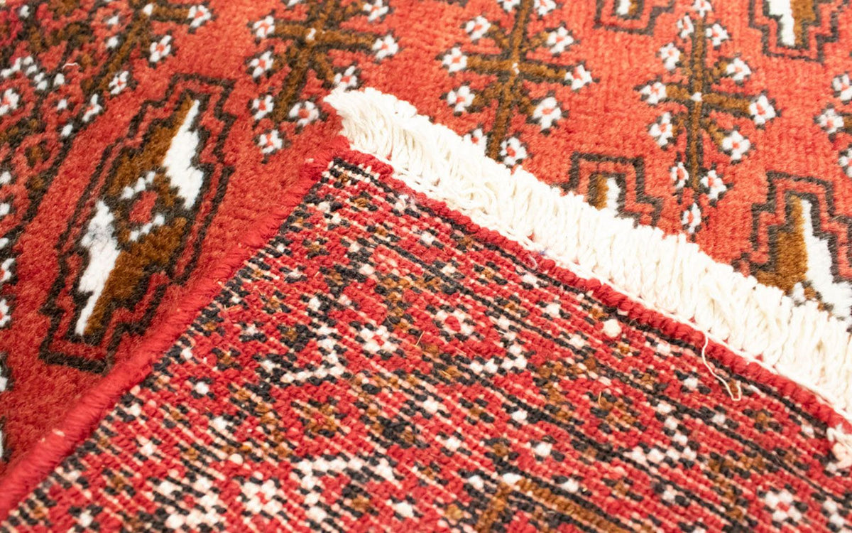 Løber Turkaman-tæppe - 100 x 50 cm - rød