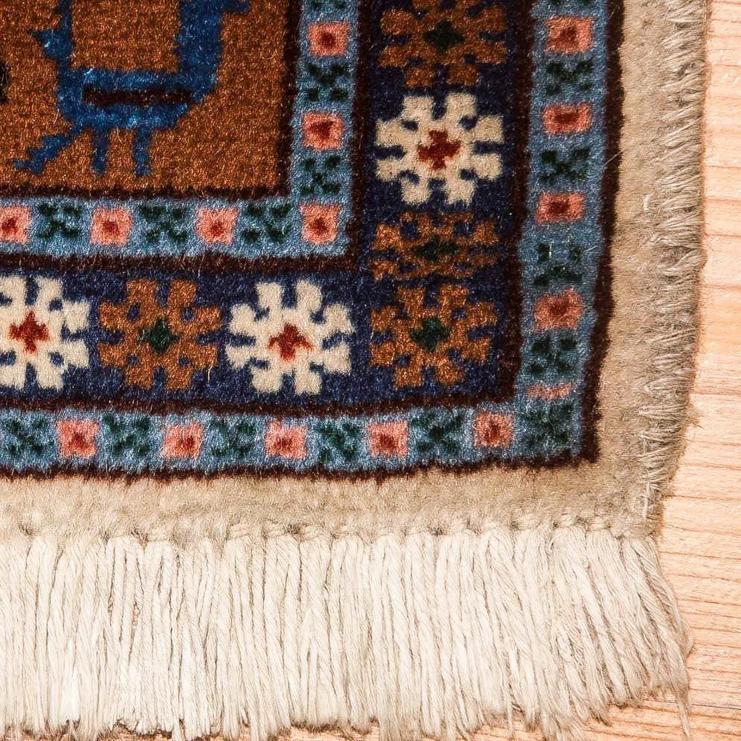 Persisk tæppe - Nomadisk - 55 x 39 cm - lys brun