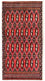 Løber Turkaman-tæppe - 100 x 50 cm - rød