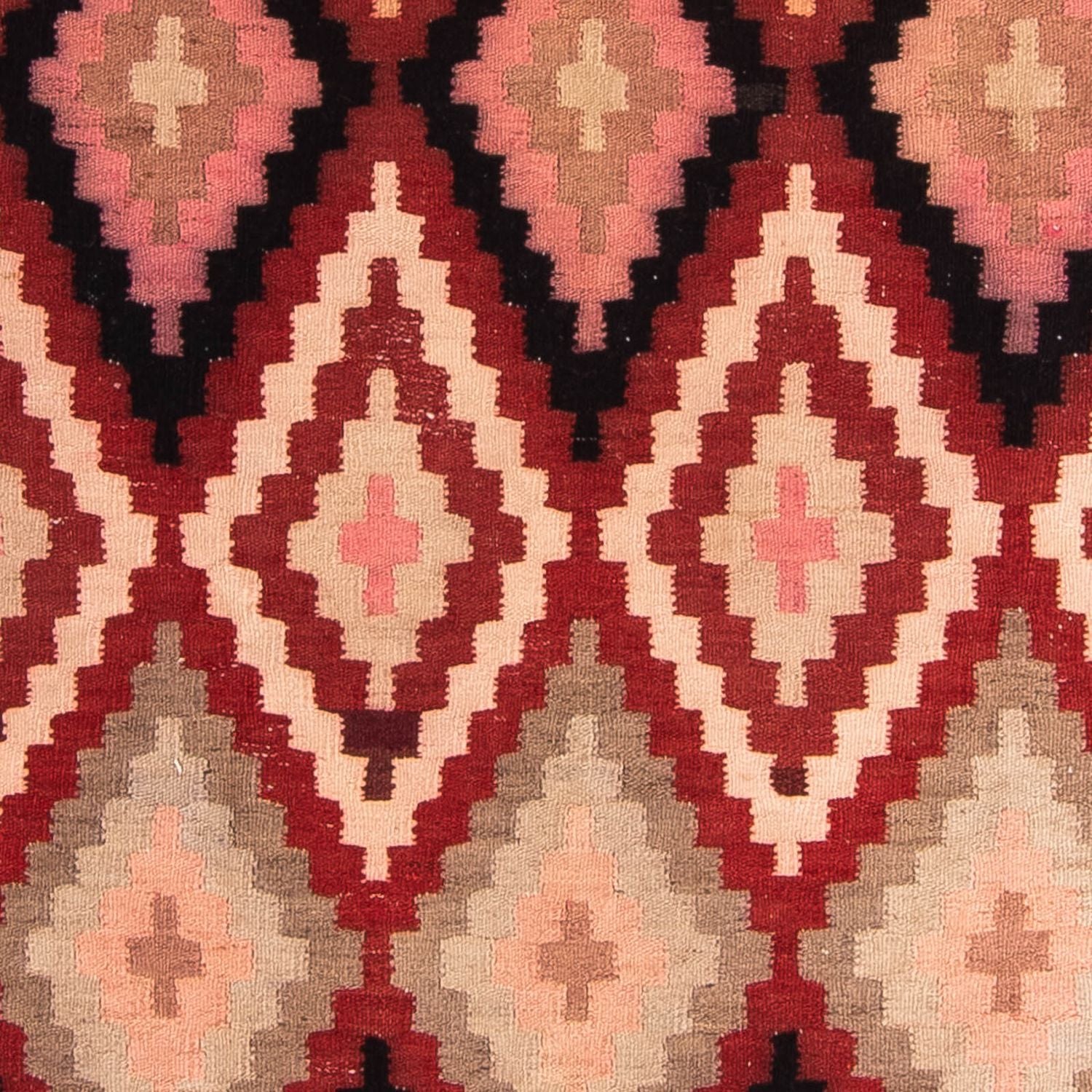 Kelim-tæppe - gammelt - 220 x 160 cm - flerfarvet