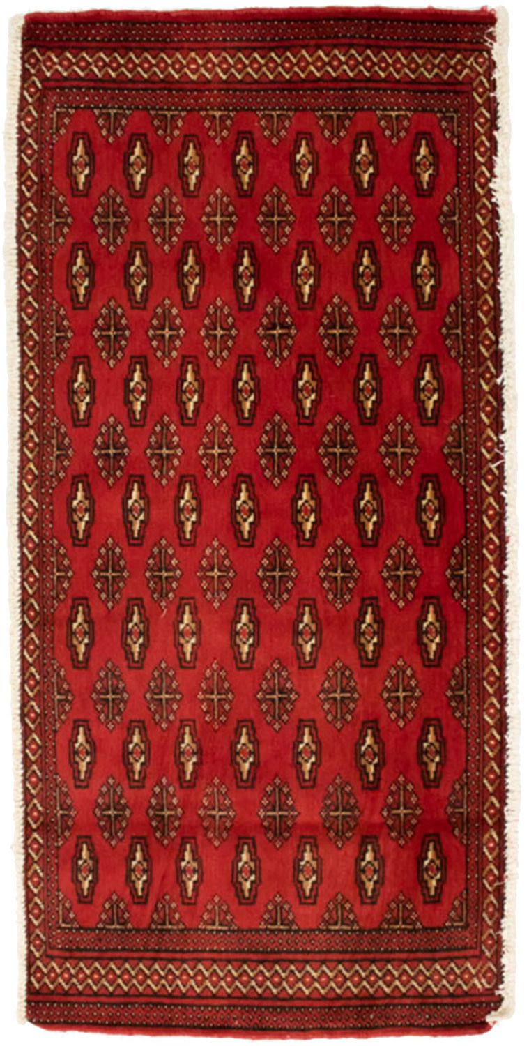 Turkaman-tæppe - 130 x 60 cm - rød