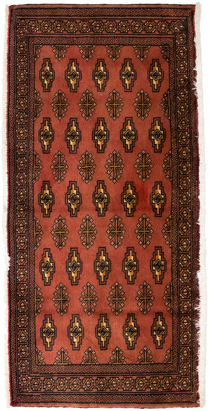 Turkaman-tæppe - 130 x 60 cm - rust