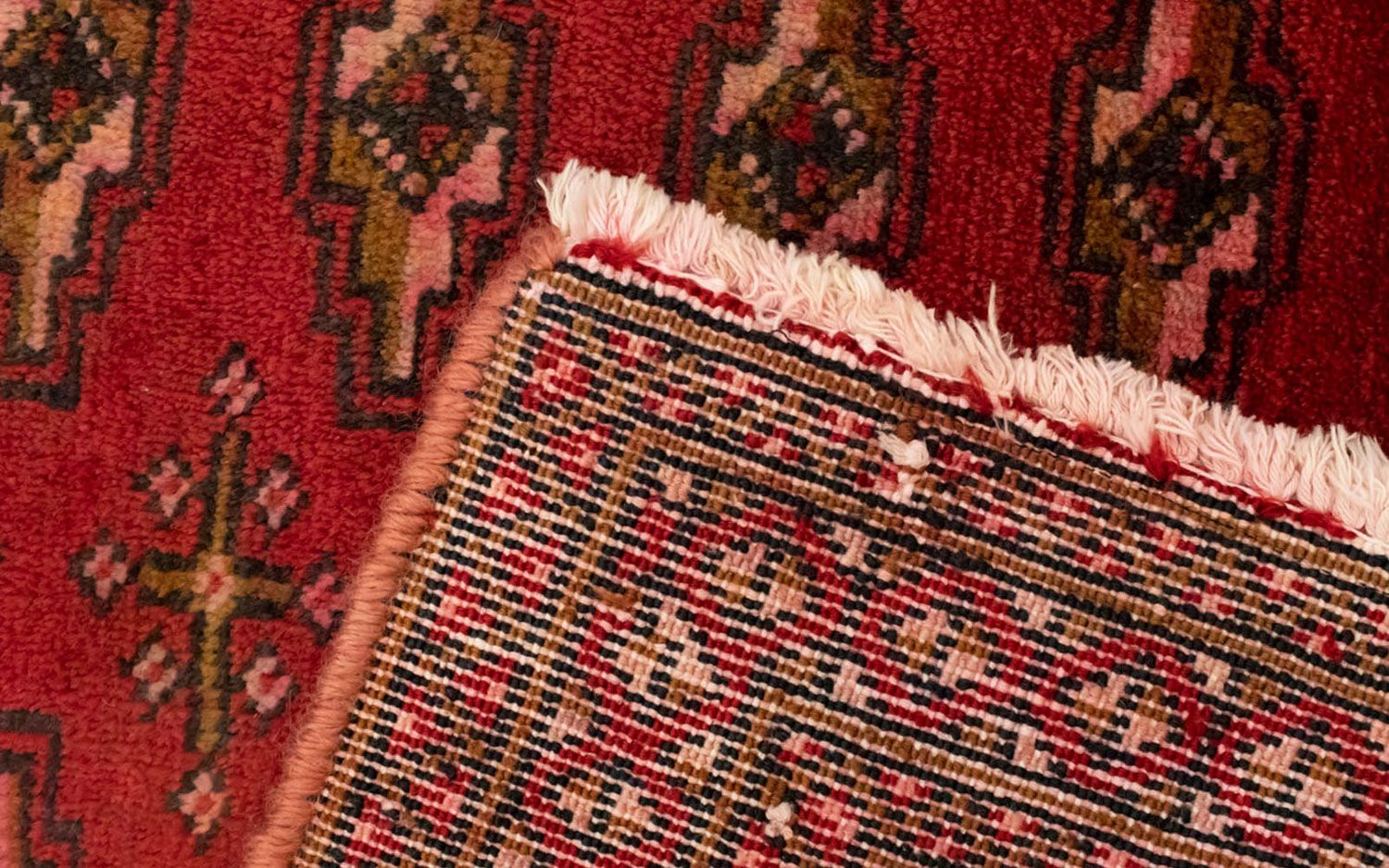 Turkaman-tæppe - 130 x 60 cm - rød