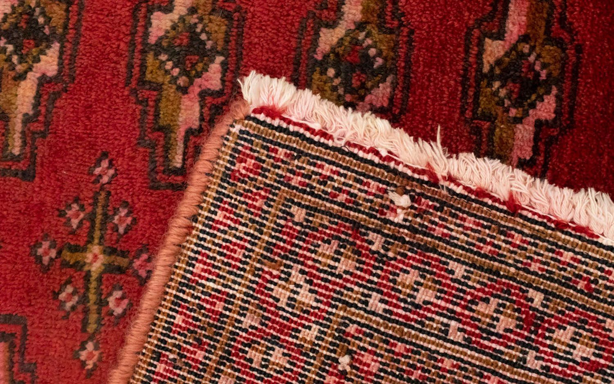 Turkaman-tæppe - 130 x 60 cm - rød