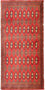 Turkaman-tæppe - 130 x 60 cm - rød