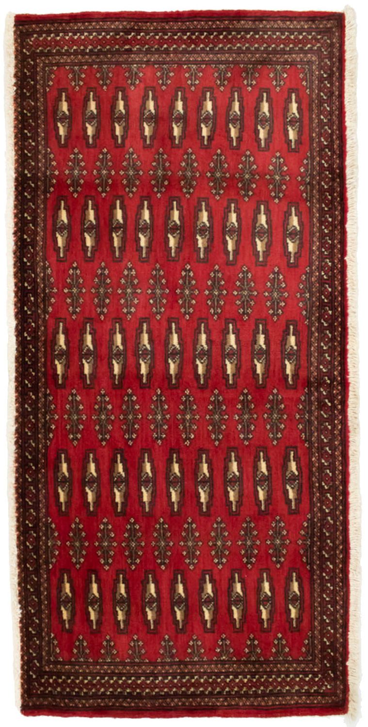 Turkaman-tæppe - 130 x 60 cm - rød