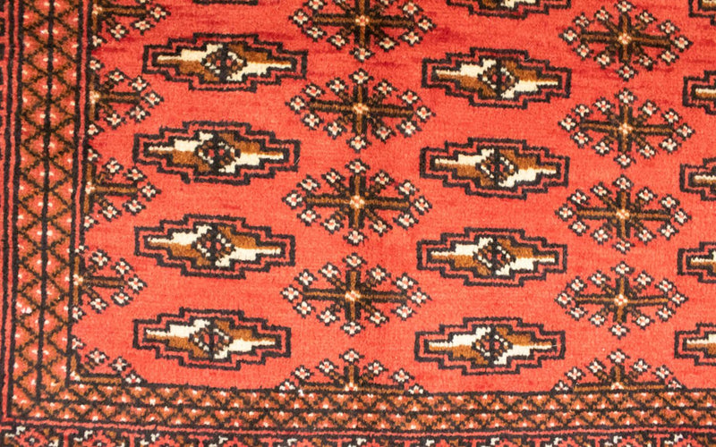 Turkaman-tæppe - 130 x 60 cm - rød
