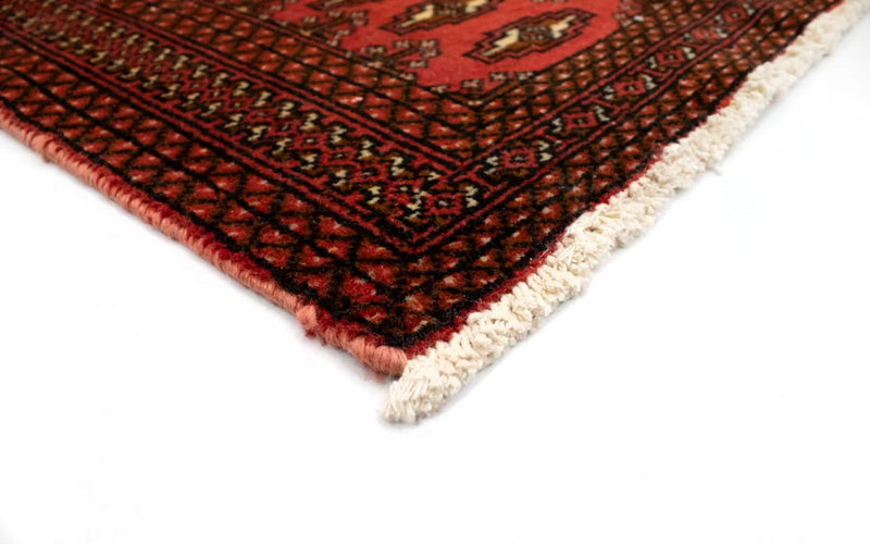 Turkaman-tæppe - 130 x 60 cm - rød