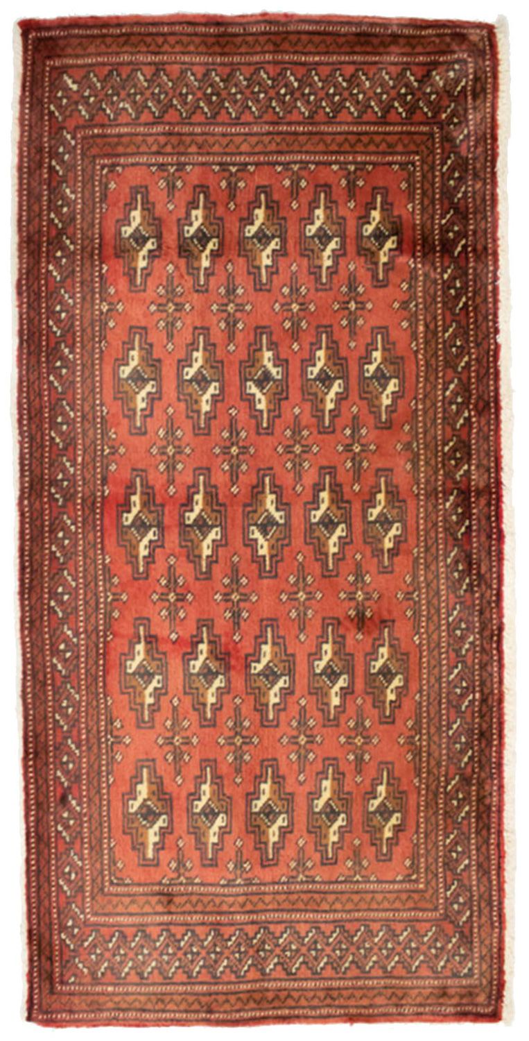 Turkaman-tæppe - 130 x 60 cm - rust