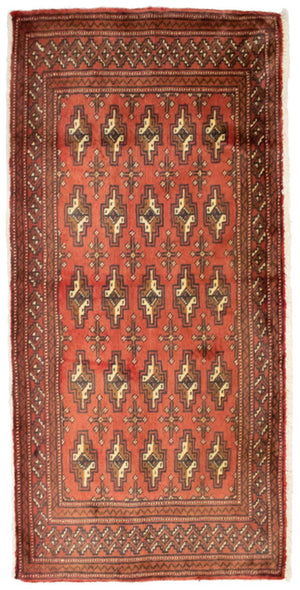 Turkaman-tæppe - 130 x 60 cm - rust