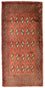 Turkaman-tæppe - 130 x 60 cm - rust