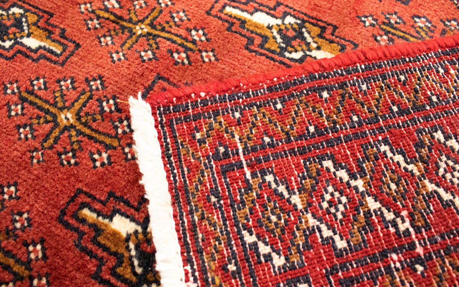 Turkaman-tæppe - 130 x 60 cm - rust
