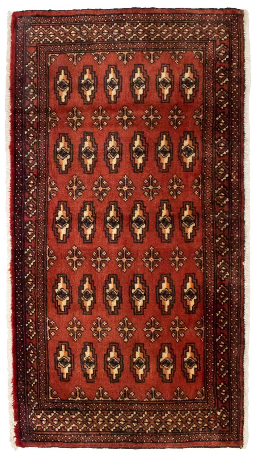 Turkaman-tæppe - 130 x 60 cm - rød