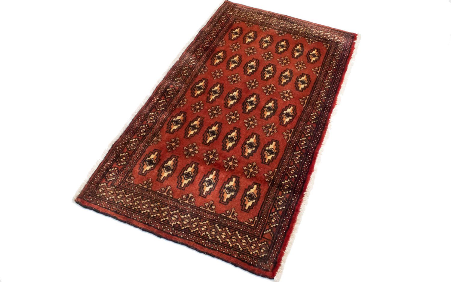 Turkaman-tæppe - 130 x 60 cm - rød