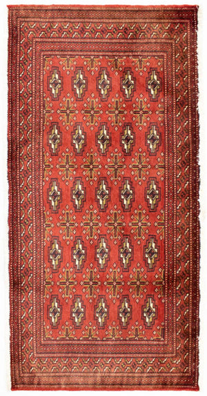 Turkaman-tæppe - 130 x 60 cm - rust