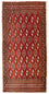Turkaman-tæppe - 130 x 60 cm - rød