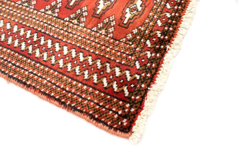 Turkaman-tæppe - 130 x 60 cm - rød