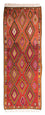Løber Kelim-tæppe - gammelt - 330 x 130 cm - flerfarvet