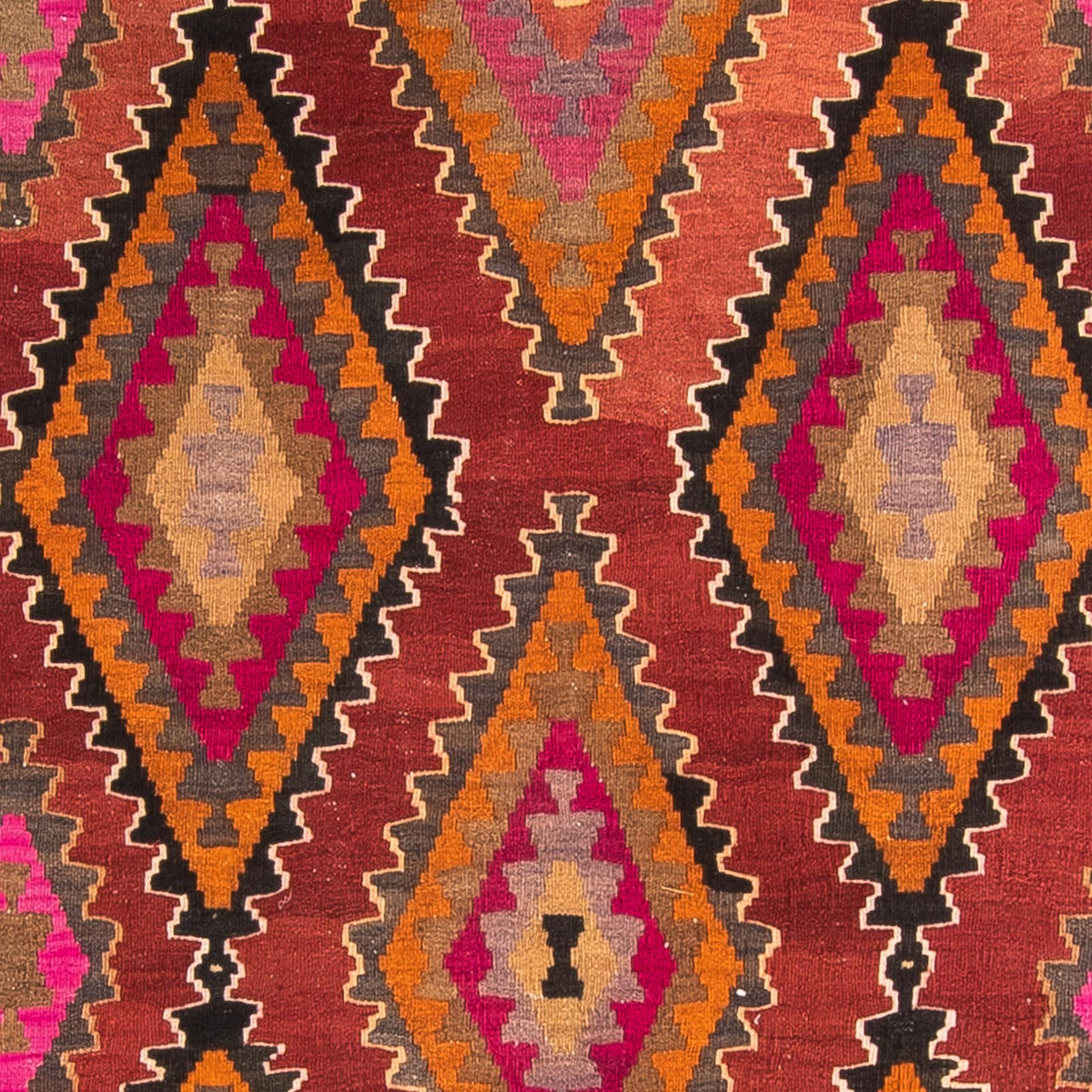 Løber Kelim-tæppe - gammelt - 330 x 130 cm - flerfarvet